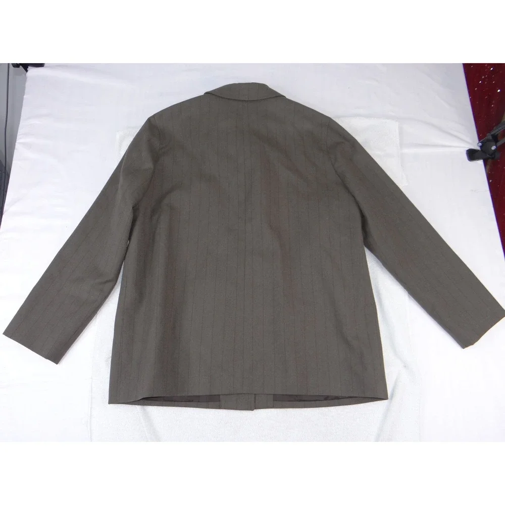 Stafford Mens Brown Pinstripe Two Button Blazer Sport Coat Jacket Regular 3912